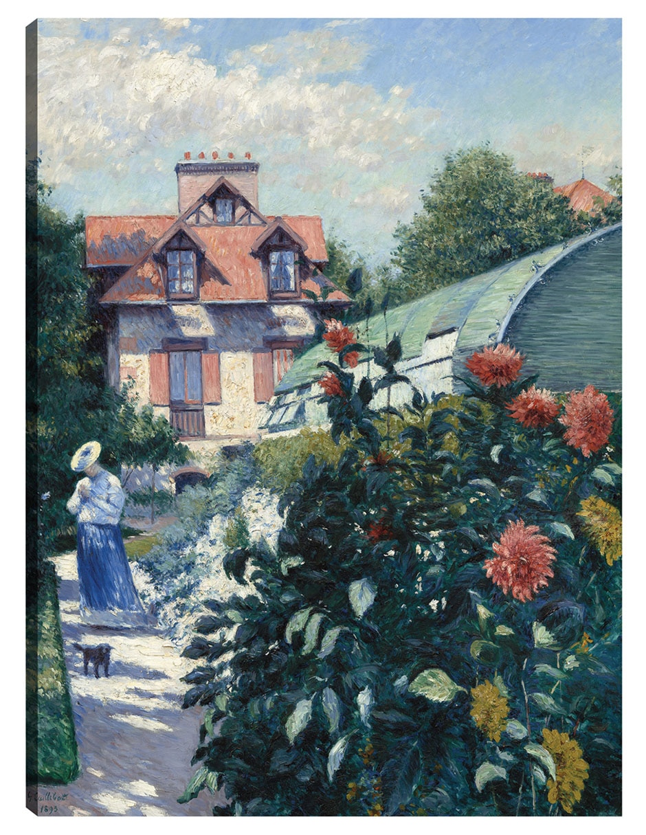 Cuadro decorativo Dalias, Jardín de Petit Gennevilliers 1893 técnica mixta