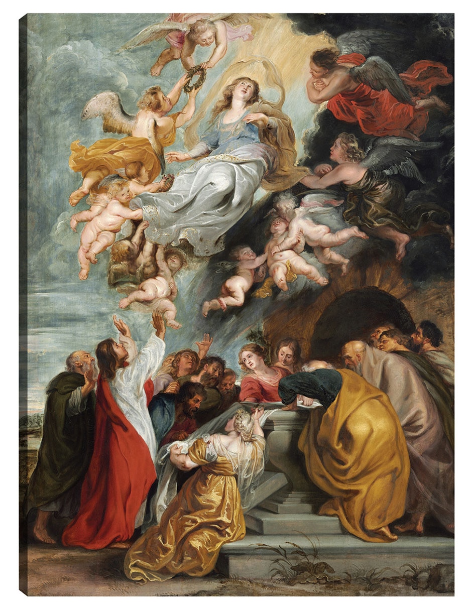 Cuadro decorativo La Asunción De La Virgen (Probablemente A Mediados De La Década De 1620) técnica mixta Figuras Celestiales