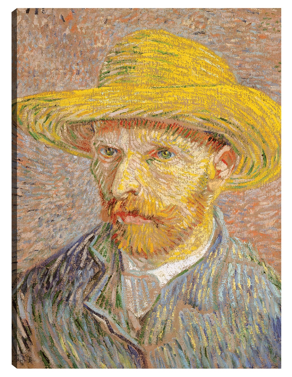 Cuadro decorativo Autorretrato Con Sombrero De Paja técnica mixta Retratos Cuadro decorativo Autorretrato Con Sombrero De Paja técnica mixta Retratos