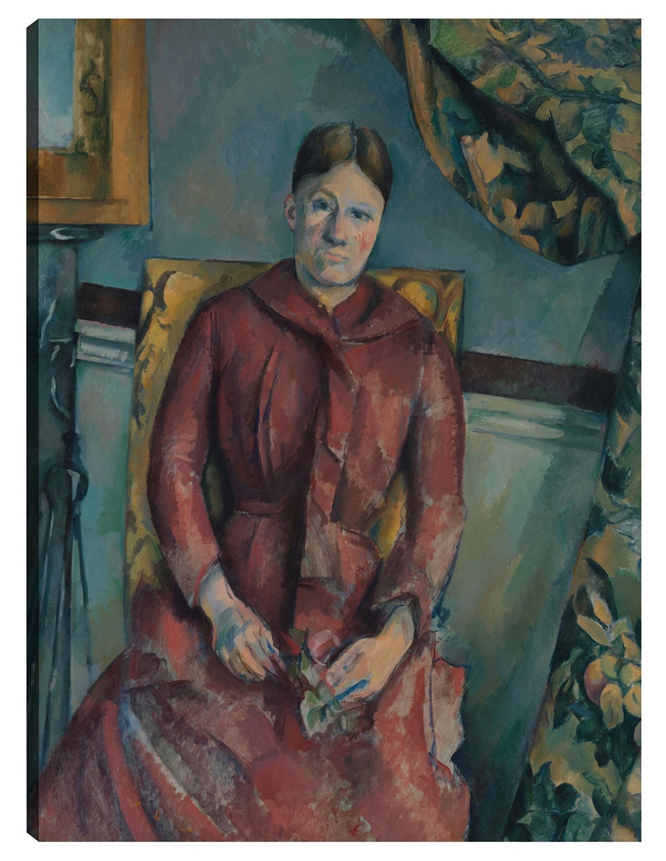 Cuadro decorativo Señora Cézanne técnica mixta Retratos