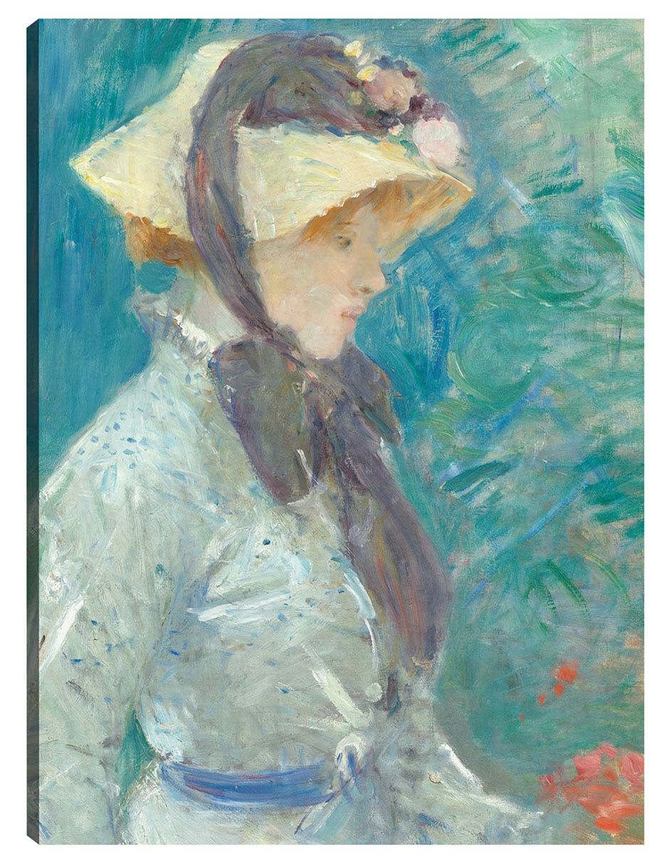 Cuadro decorativo Mujer Joven Con Sombrero De Paja técnica mixta Retratos Cuadro decorativo Mujer Joven Con Sombrero De Paja técnica mixta Retratos