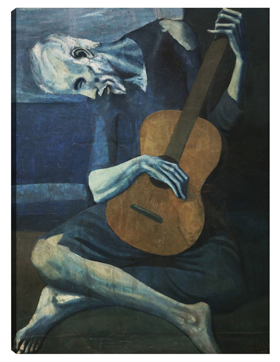 Cuadro decorativo El Viejo Guitarrista técnica mixta Música Cuadro decorativo El Viejo Guitarrista técnica mixta Música