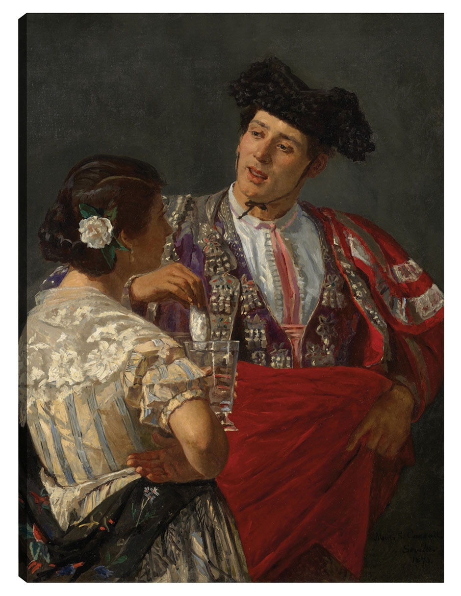 Cuadro decorativo Ofreciendo El Panel Al Torero (1873) técnica mixta Retratos Cuadro decorativo Ofreciendo El Panel Al Torero (1873) técnica mixta Retratos