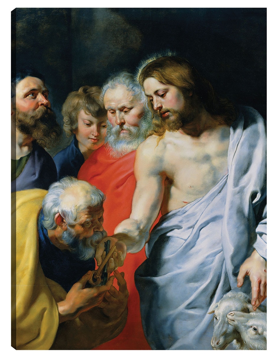 Cuadro decorativo El Encargo De Cristo A Pedro (C. 1616) técnica mixta Figuras Celestiales Cuadro decorativo El Encargo De Cristo A Pedro (C. 1616) técnica mixta Figuras Celestiales
