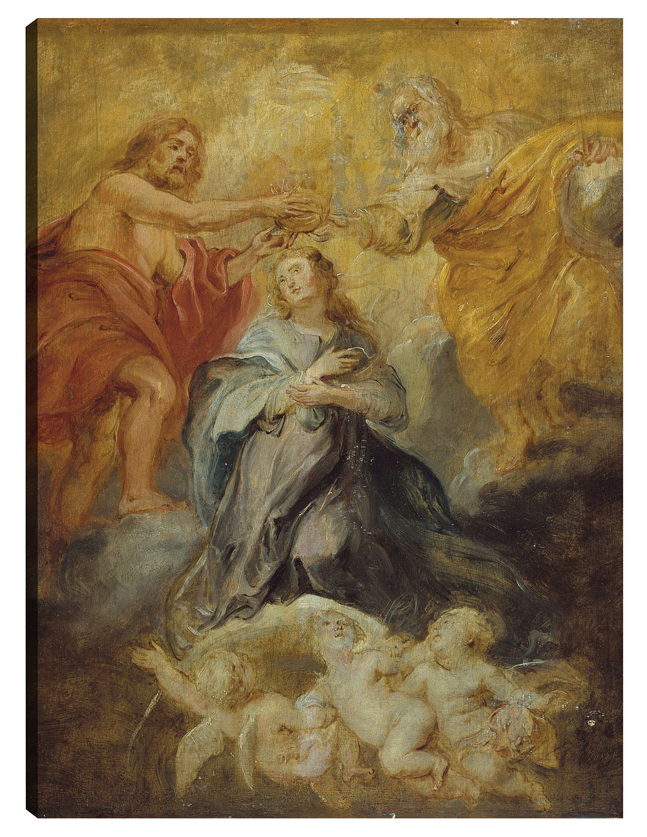 Cuadro decorativo La Coronación De La Virgen (Ca. 1632-1633) técnica mixta Figuras Celestiales Cuadro decorativo La Coronación De La Virgen (Ca. 1632-1633) técnica mixta Figuras Celestiales