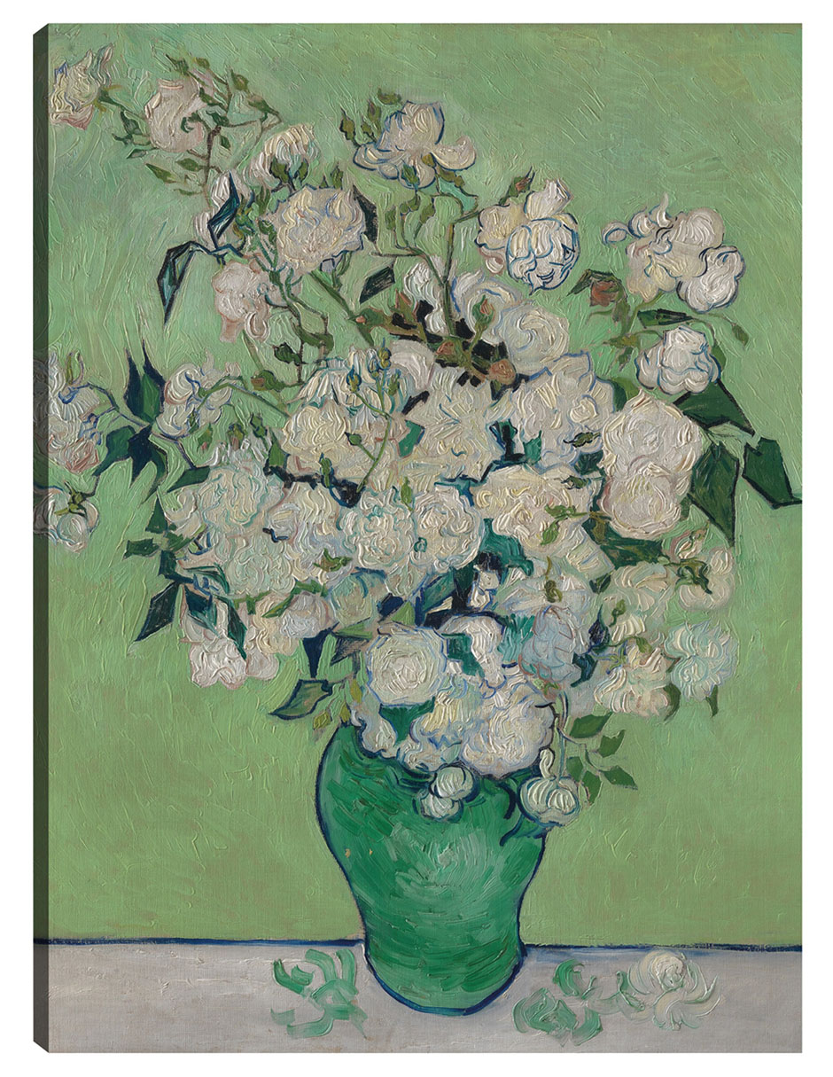 Cuadro decorativo Rosas (1890) Vertical técnica mixta Floreros Cuadro decorativo Rosas (1890) Vertical técnica mixta Floreros