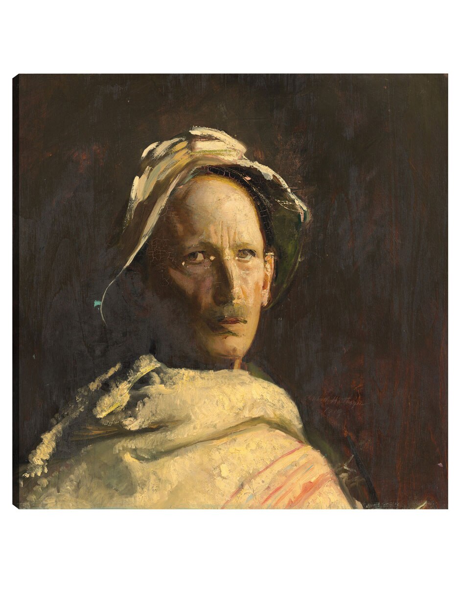 Cuadro decorativo Autorretrato técnica mixta Retratos