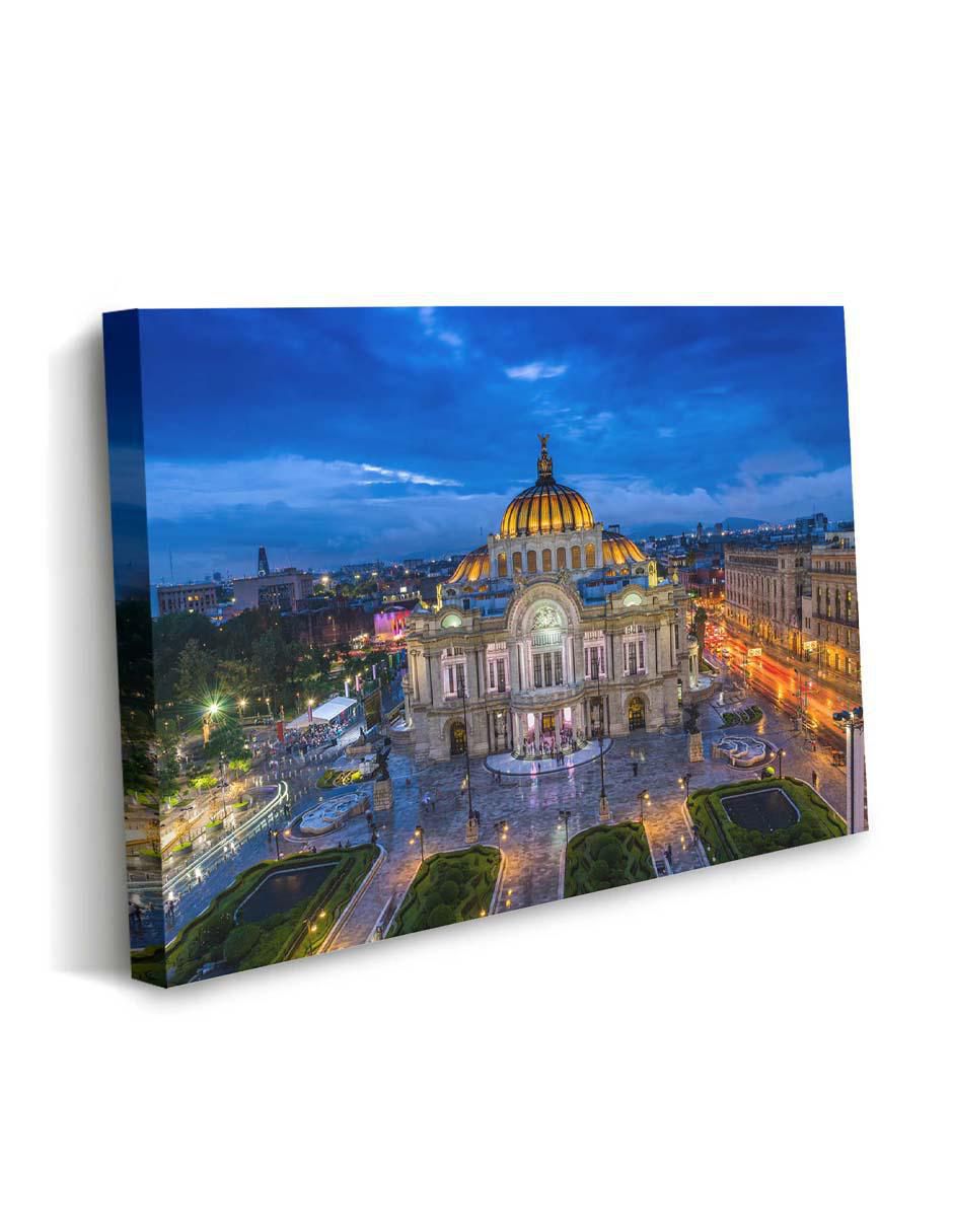 Cuadro decorativo Canvas Art Palacio de bellas artes con barniz a registro