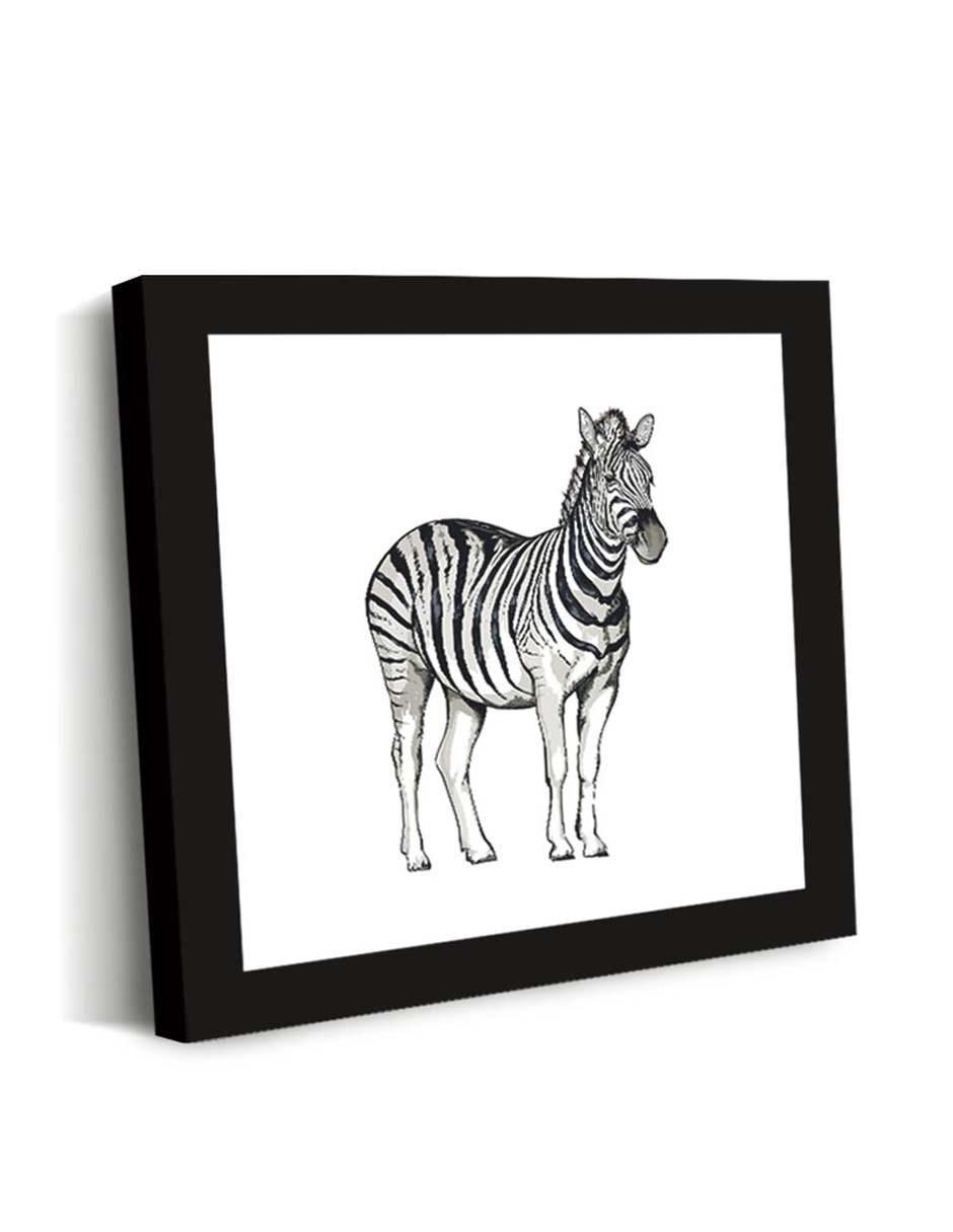 Cuadro decorativo Canvas Art Zebra digital con barniz a registro