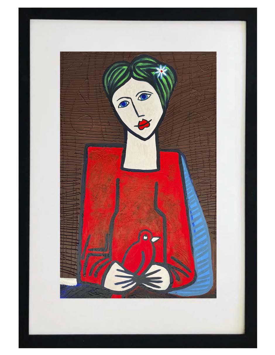 Pintura Marie técnica acrílico Milleniart Pintura Marie técnica acrílico Milleniart