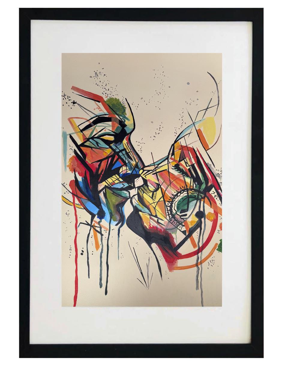 Pintura Conexión técnica acrílico Abstractos
