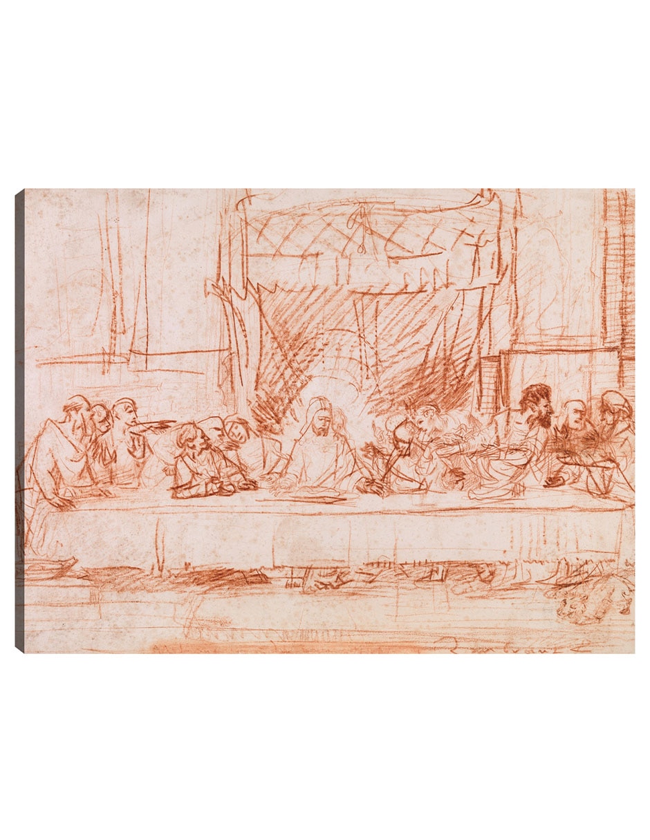 Cuadro decorativo La Última Cena, Según Leonardo Da Vinci (1634-1635) técnica mixta Figuras Celestiales Cuadro decorativo La Última Cena, Según Leonardo Da Vinci (1634-1635) técnica mixta Figuras Celestiales