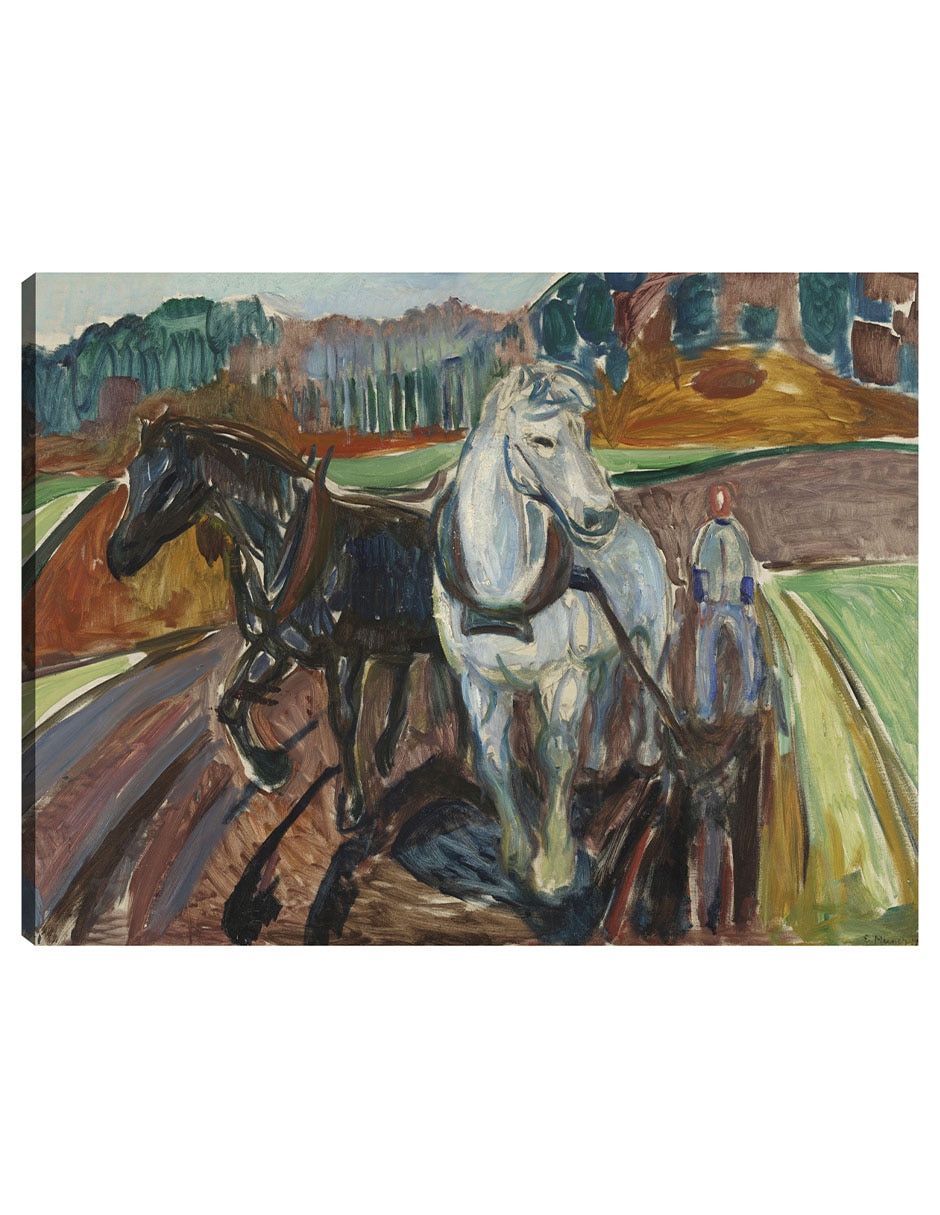 Cuadro decorativo Arado De Otoño (1919) técnica mixta Animales Domésticos Cuadro decorativo Arado De Otoño (1919) técnica mixta Animales Domésticos