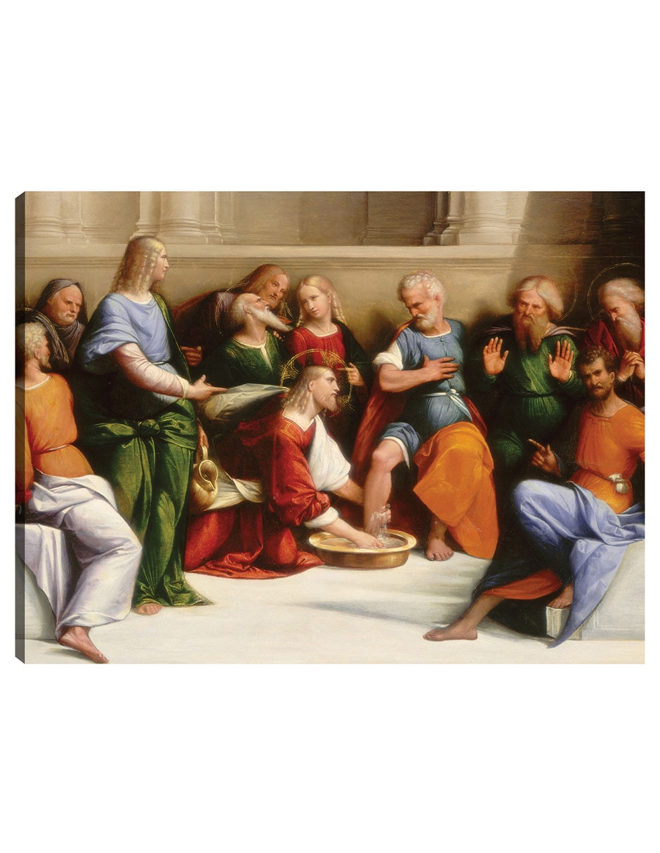 Cuadro decorativo Cristo lavando los pies de los discípulos, c. 1520/1525 técnica mixta Figuras Celestiales 1