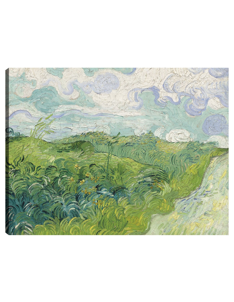 Cuadro decorativo Campos De Trigo Verdes, Auvers (1890) técnica mixta Campos