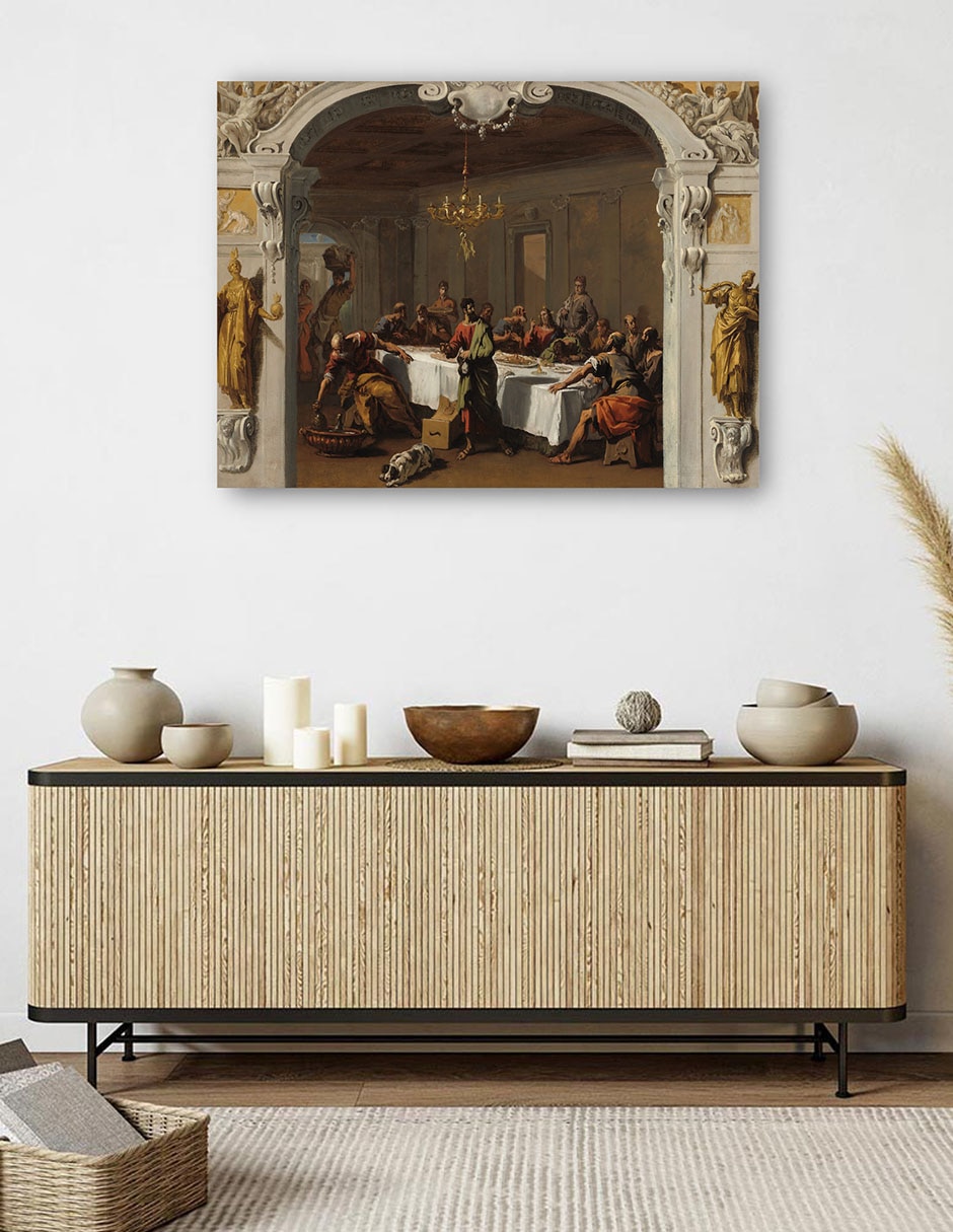 Cuadro decorativo La última cena, 1713/1714 técnica mixta Figuras Celestiales 12