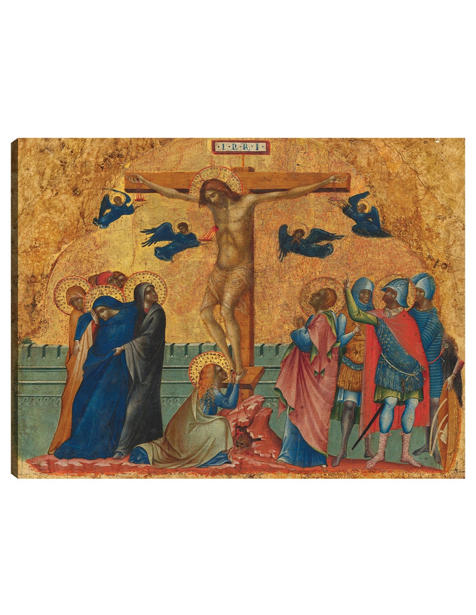Cuadro decorativo La Crucifixión, c. 1340/1345 técnica mixta Figuras Celestiales 1