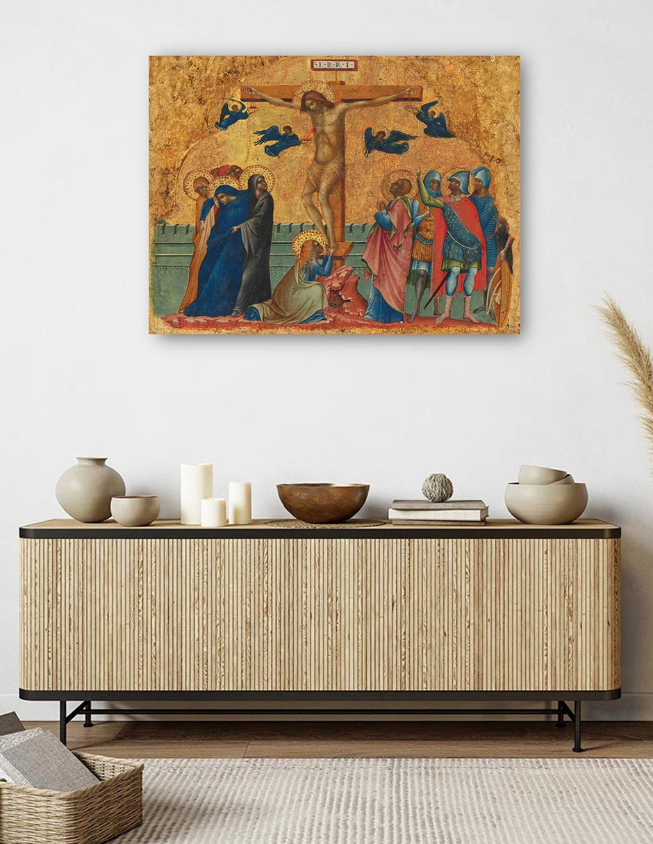 Cuadro decorativo La Crucifixión, c. 1340/1345 técnica mixta Figuras Celestiales 12