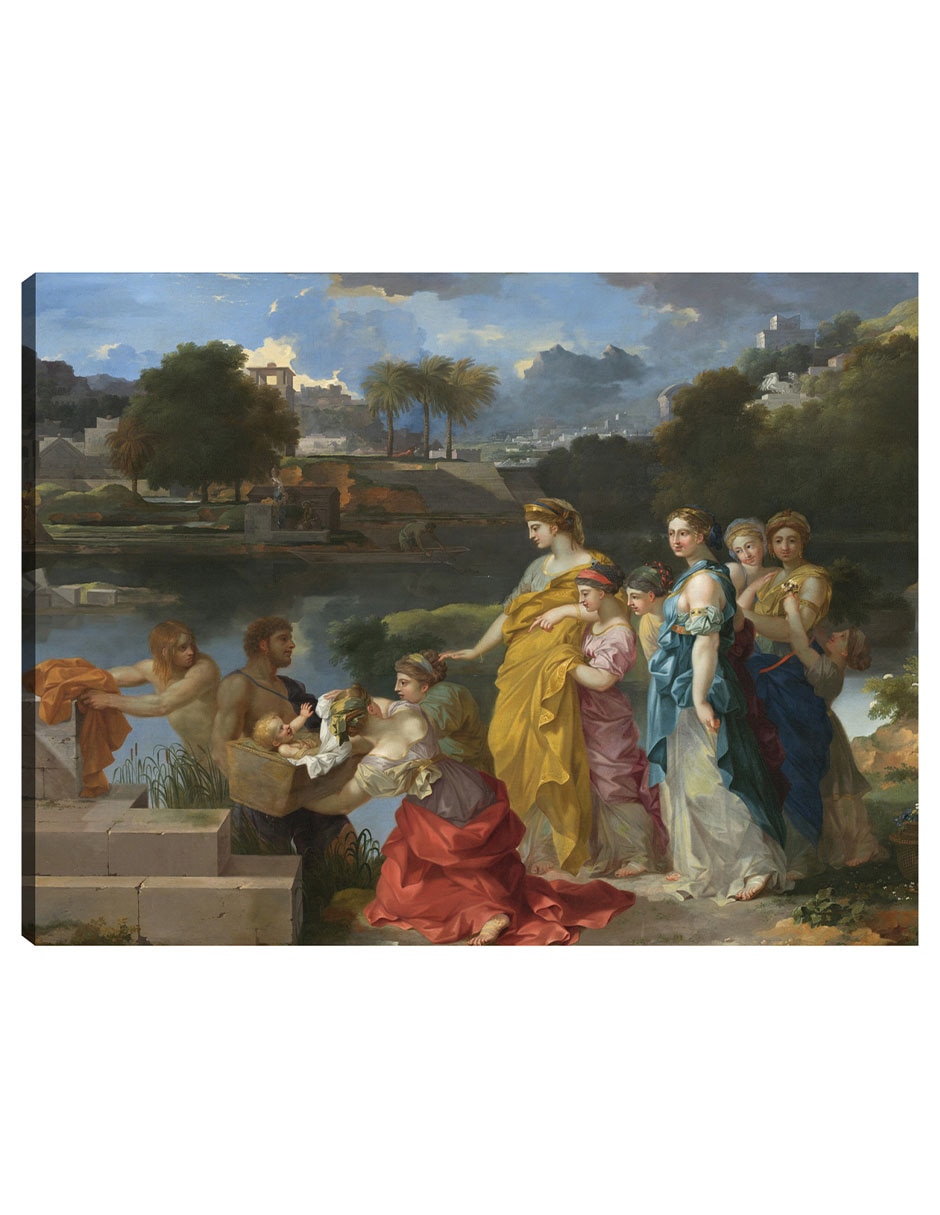 Cuadro decorativo El hallazgo de Moisés c. 1655/1660 técnica mixta Figuras Celestiales 1