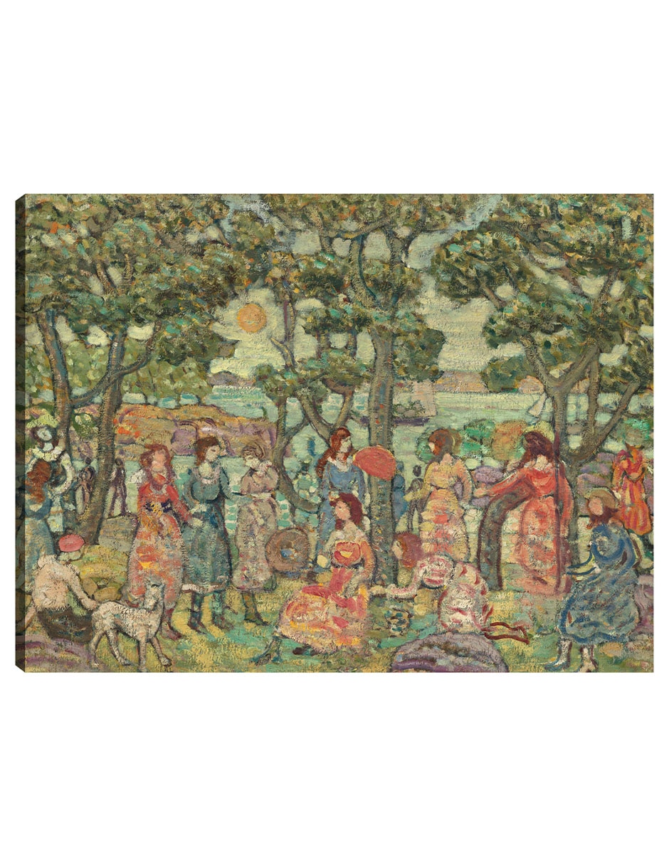 Cuadro decorativo Paisaje Con Figuras, 1921 técnica mixta Bosques
