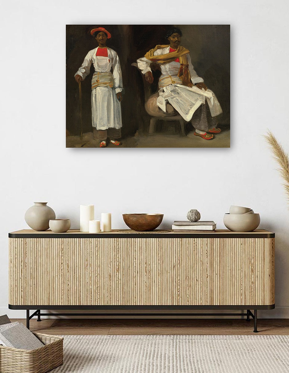 Cuadro decorativo Dos estudios de un indio de Calcuta, sentado y de pie c. 1823/1824 técnica mixta Gente 10