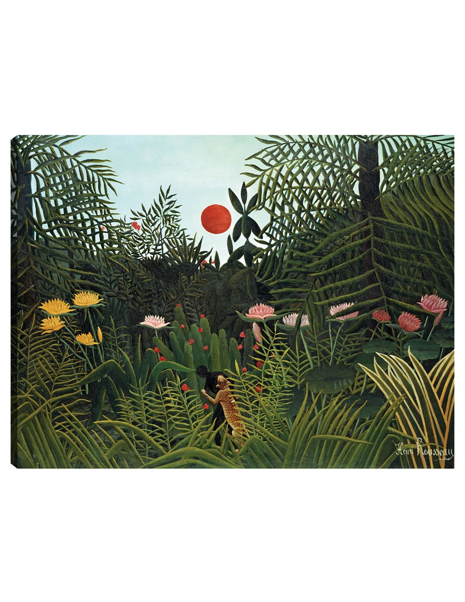 Cuadro decorativo Tigre En Una Tormenta Tropical (1891) técnica mixta Selva Cuadro decorativo Tigre En Una Tormenta Tropical (1891) técnica mixta Selva
