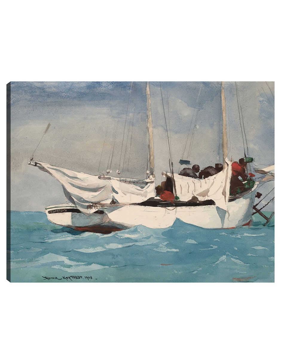 Cuadro decorativo Key West, Acarreando Anclas (1903) técnica mixta Navegación