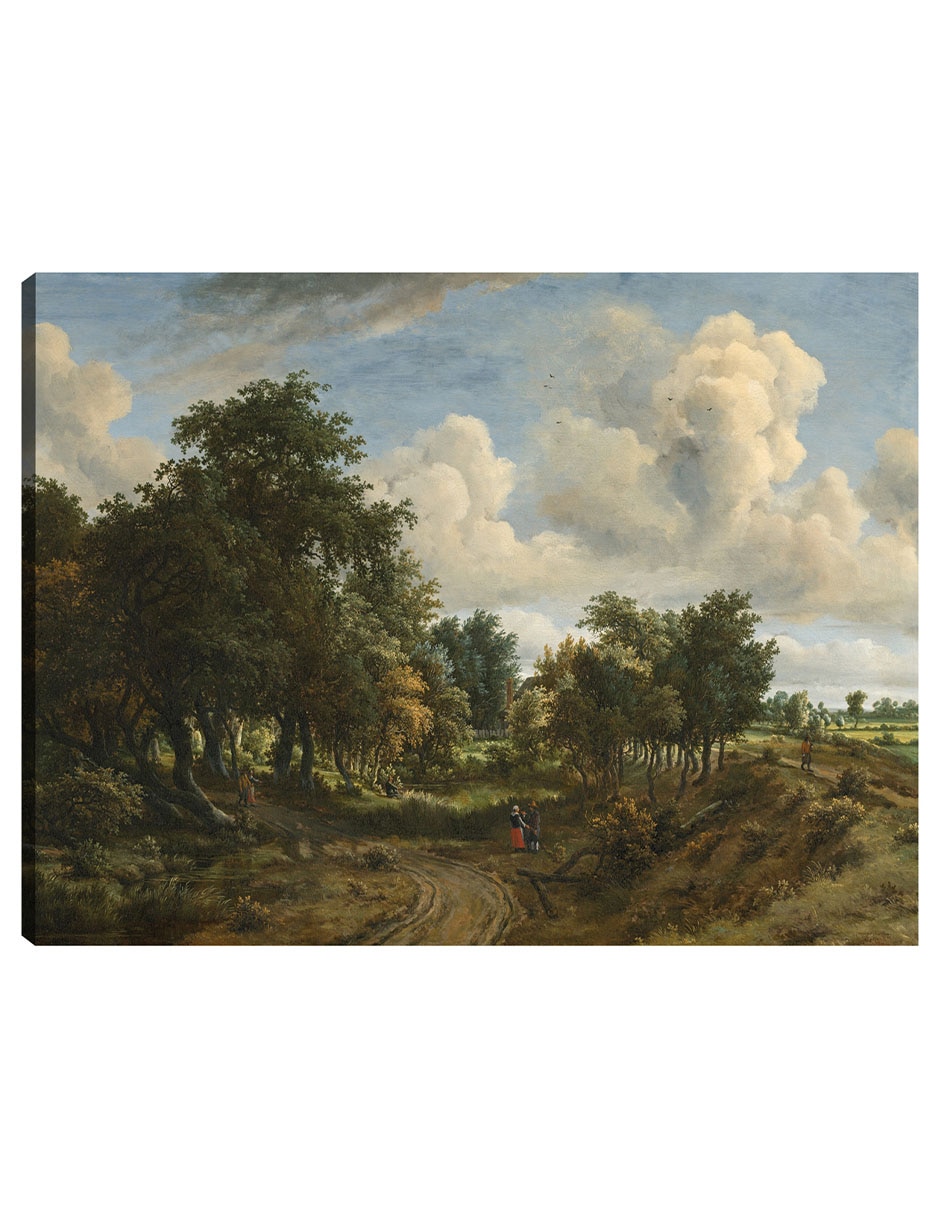 Cuadro decorativo Un Paisaje Boscoso técnica mixta Caminos