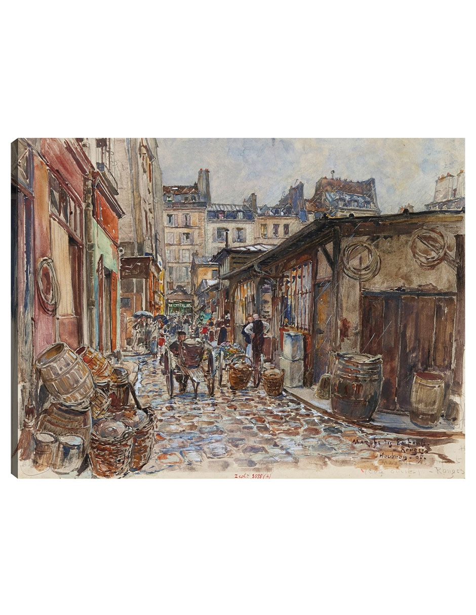 Cuadro decorativo El Marché Des Enfants Rouges, Lado Oeste, Bajo La Lluvia, En 1907. 3Er Distrito (1907) técnica mixta Arquitectura Cuadro decorativo El Marché Des Enfants Rouges, Lado Oeste, Bajo La Lluvia, En 1907. 3Er Distrito (1907) técnica mixta Arquitectura
