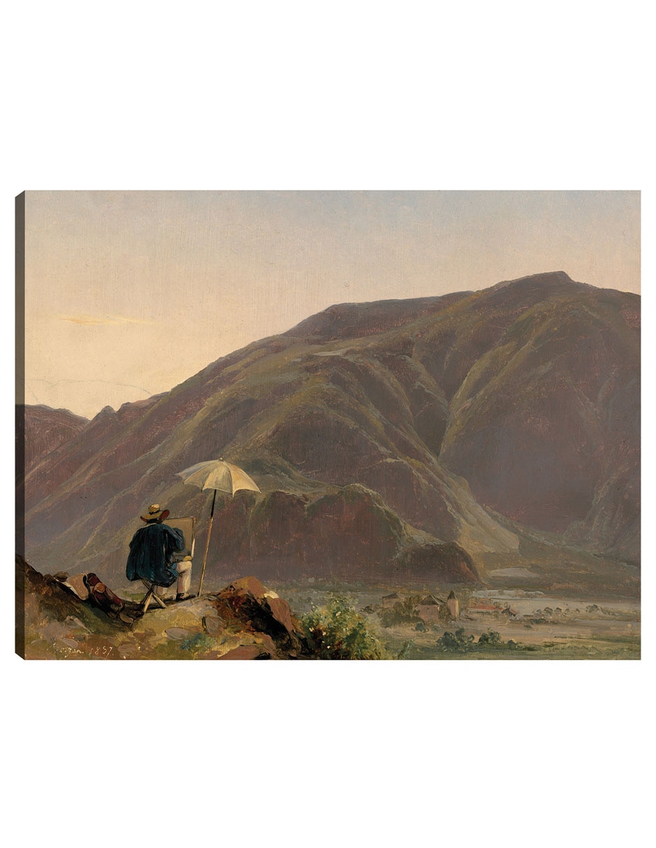 Cuadro decorativo Vista De Bolzano Con Un Pintor técnica mixta Paisajes Cuadro decorativo Vista De Bolzano Con Un Pintor técnica mixta Paisajes