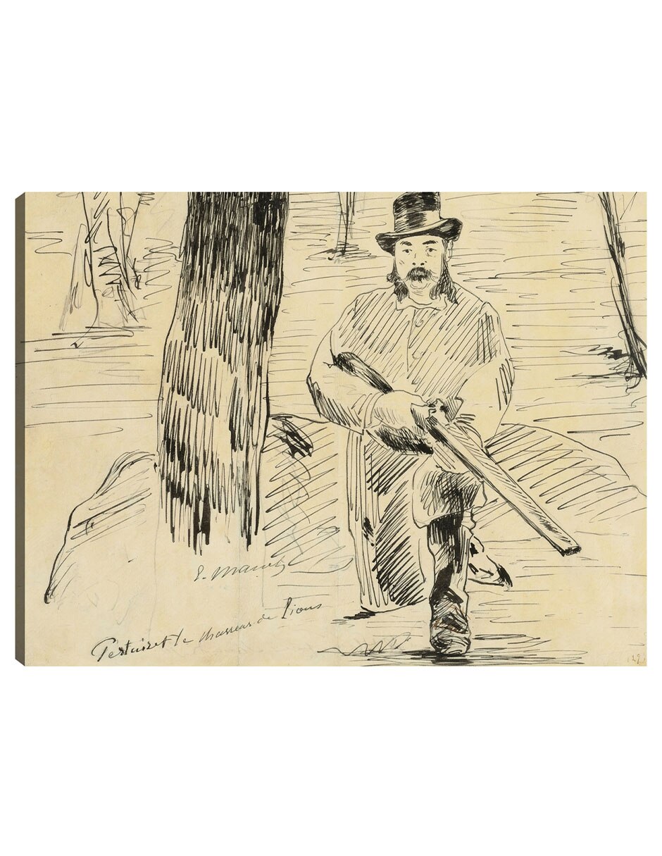 Cuadro decorativo Pertui, El Cazador De Leones (1881) técnica mixta Bocetos