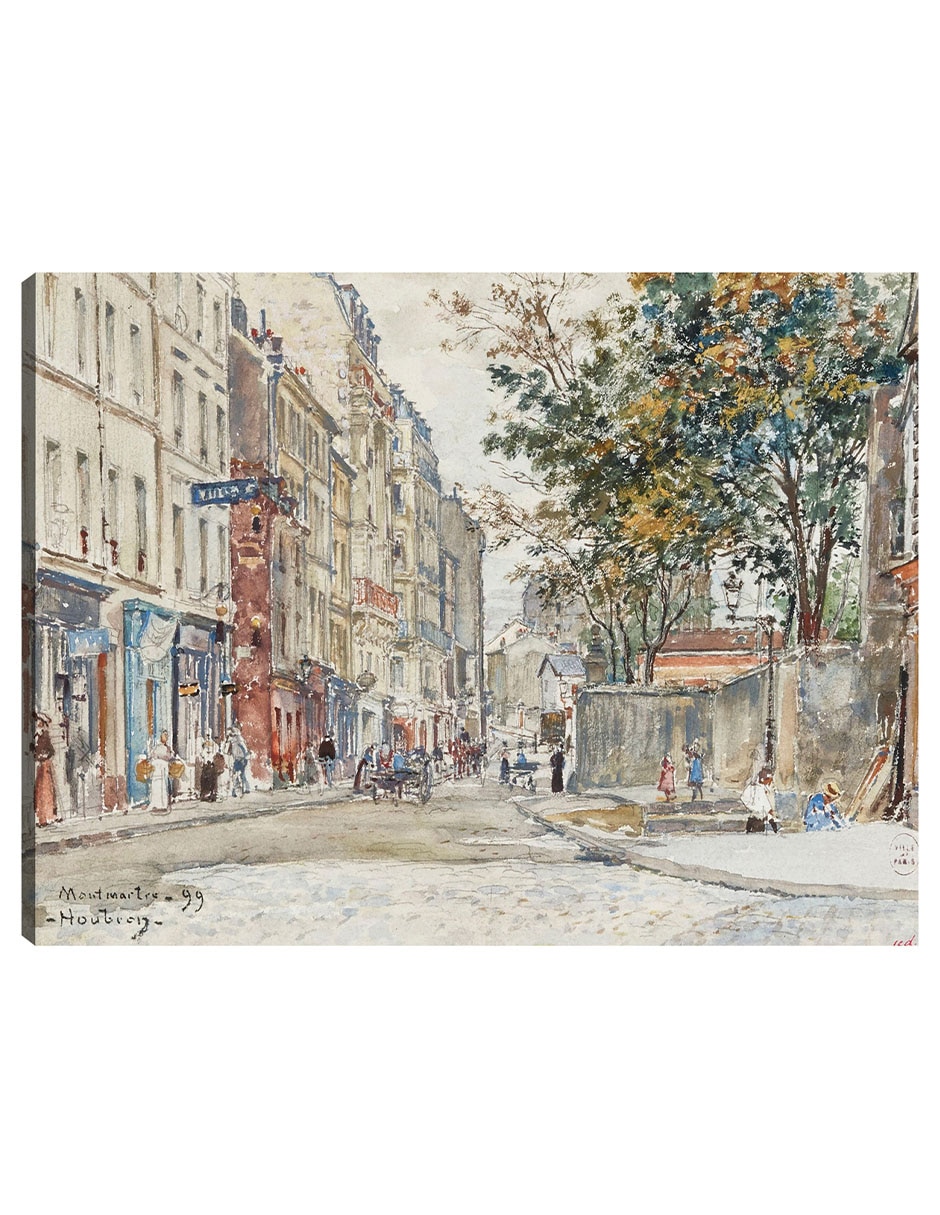 Cuadro decorativo Calle Hermel En Montmartre (1899) técnica mixta Arquitectura Cuadro decorativo Calle Hermel En Montmartre (1899) técnica mixta Arquitectura