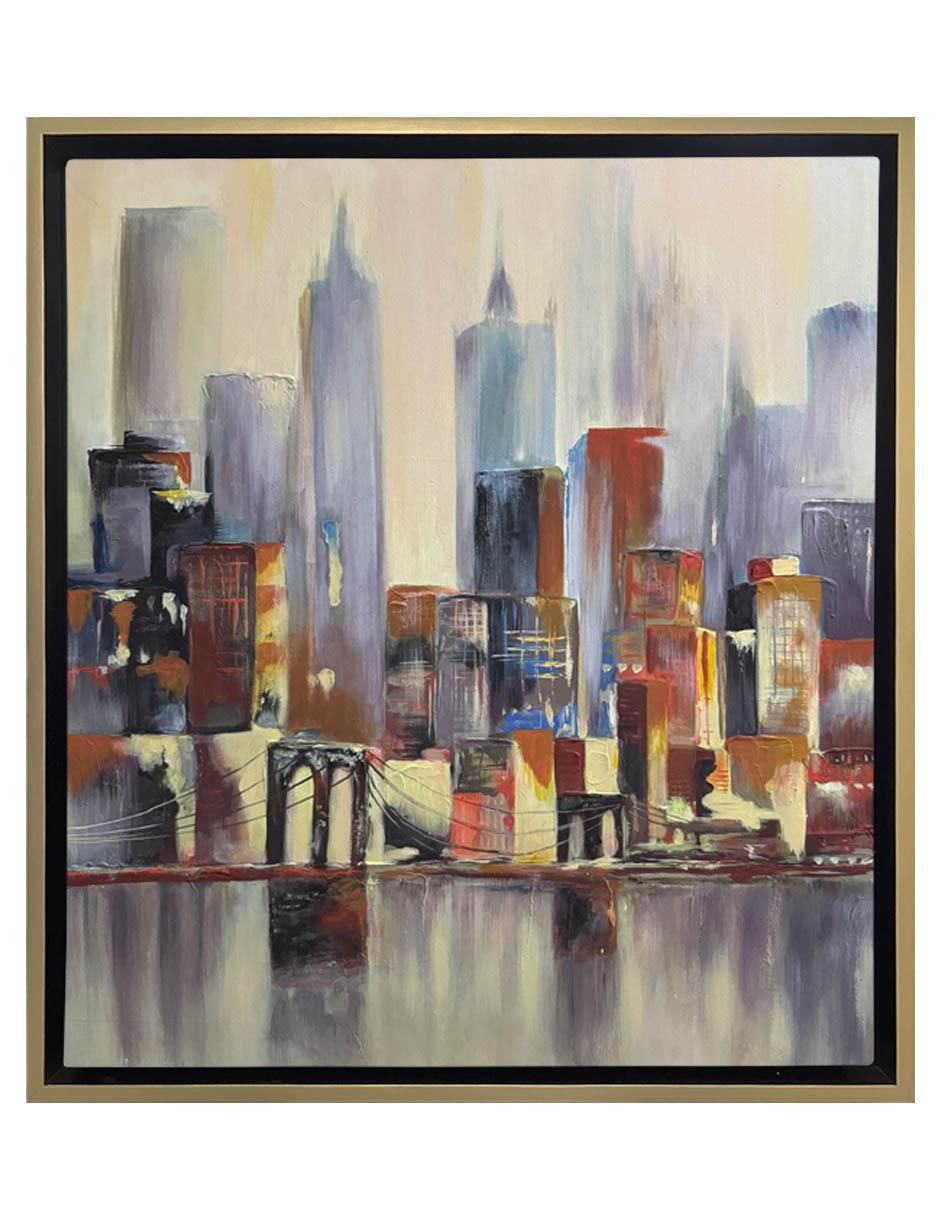 Pintura City Iv técnica acrílico Ciudad