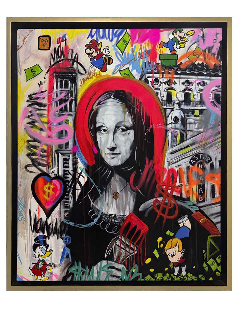 Pintura Mona Lisa técnica acrílico