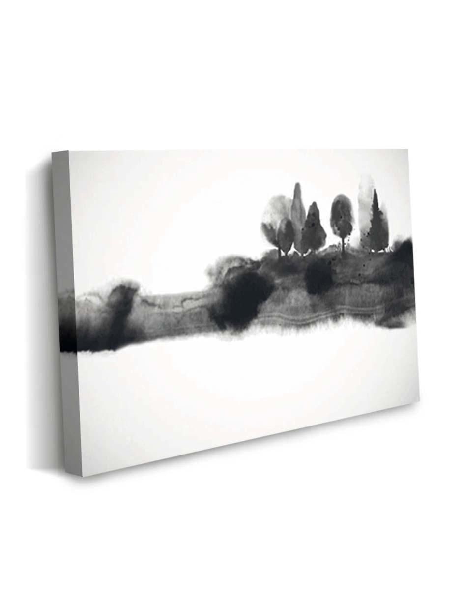 Cuadro decorativo Canvas Art Árboles en tinta con barniz a registro