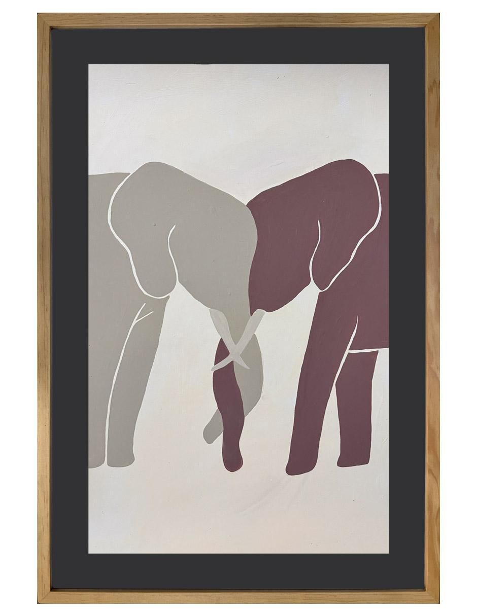 Pintura Elephant Love técnica acrílico Animalart