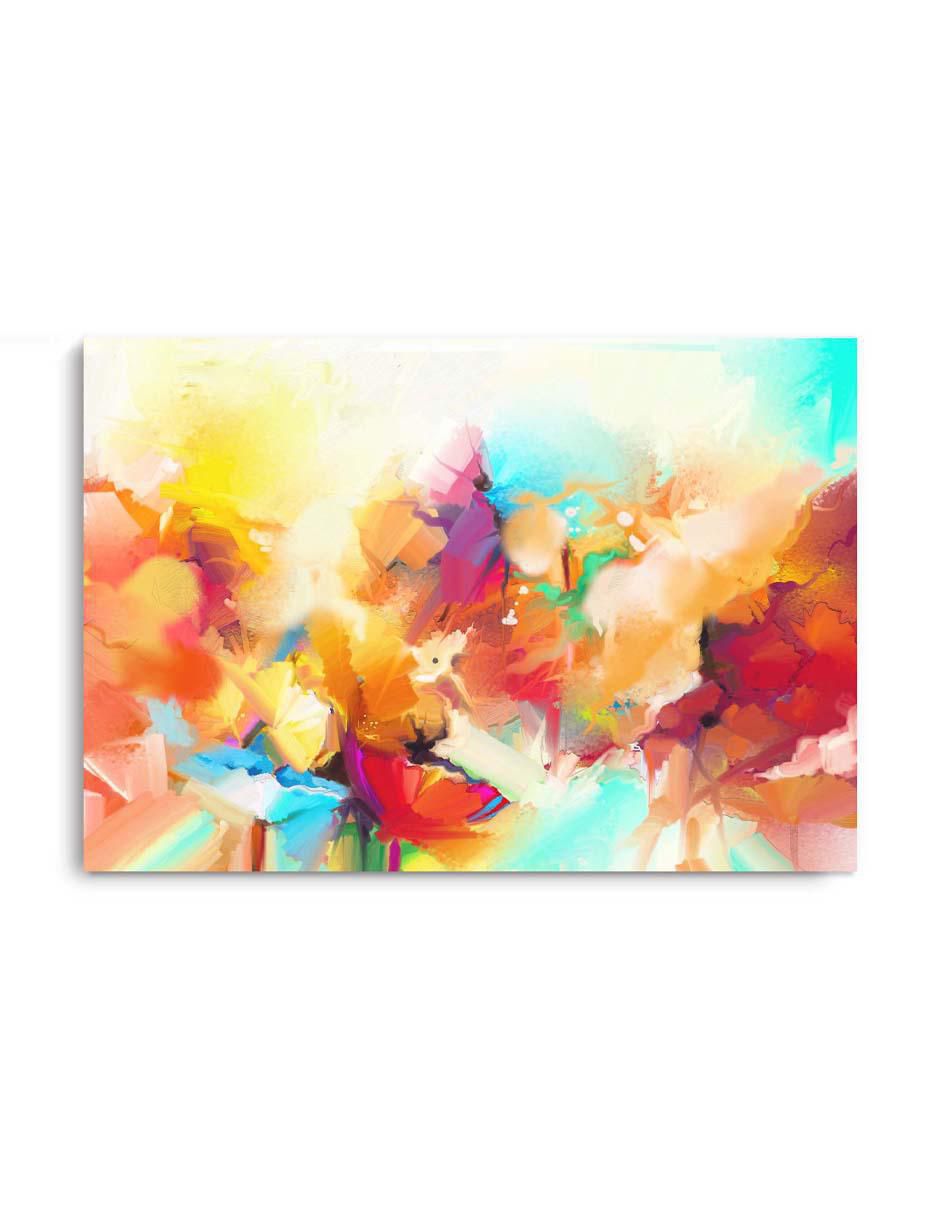 Cuadro decorativo Canvas Art Figuras de colores en alcohol con barniz a registro