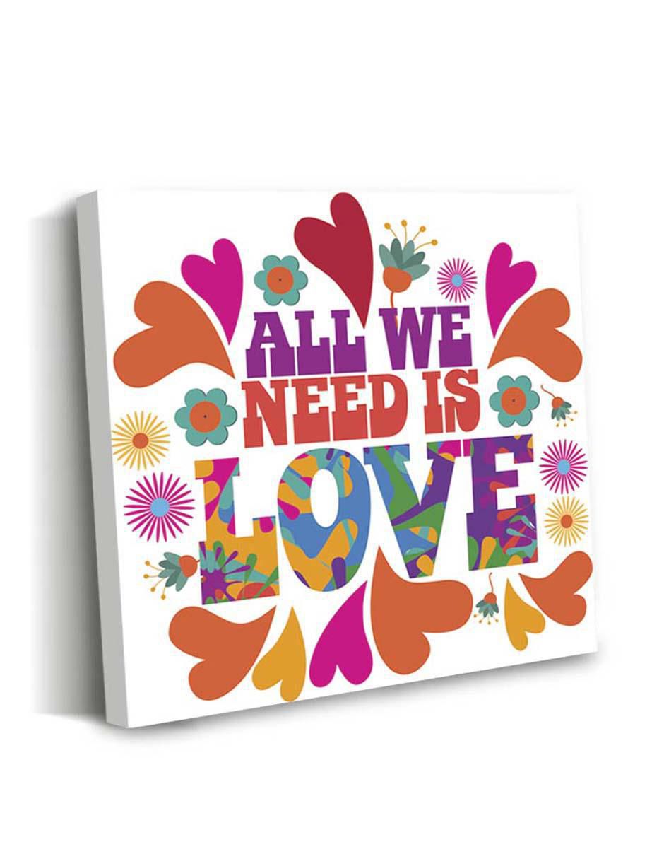 Cuadro decorativo Canvas Art Frases "todo lo que necesito es amor"