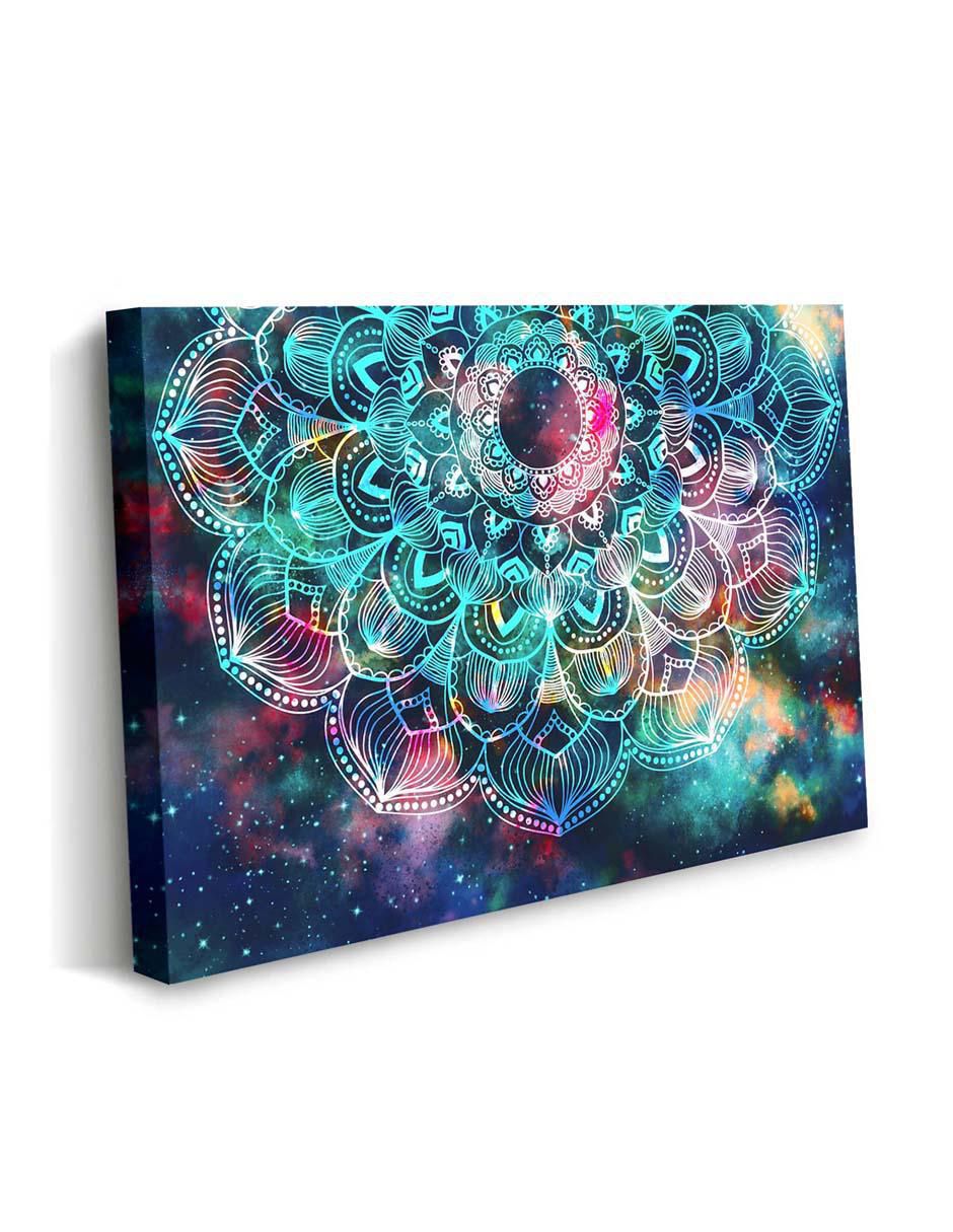 Cuadro decorativo Canvas Art GeometrÍa fondo estrella con barniz a registro