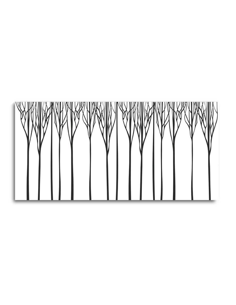 Cuadro decorativo Canvas Art Hojas alargadas en paralelo con barniz a registro