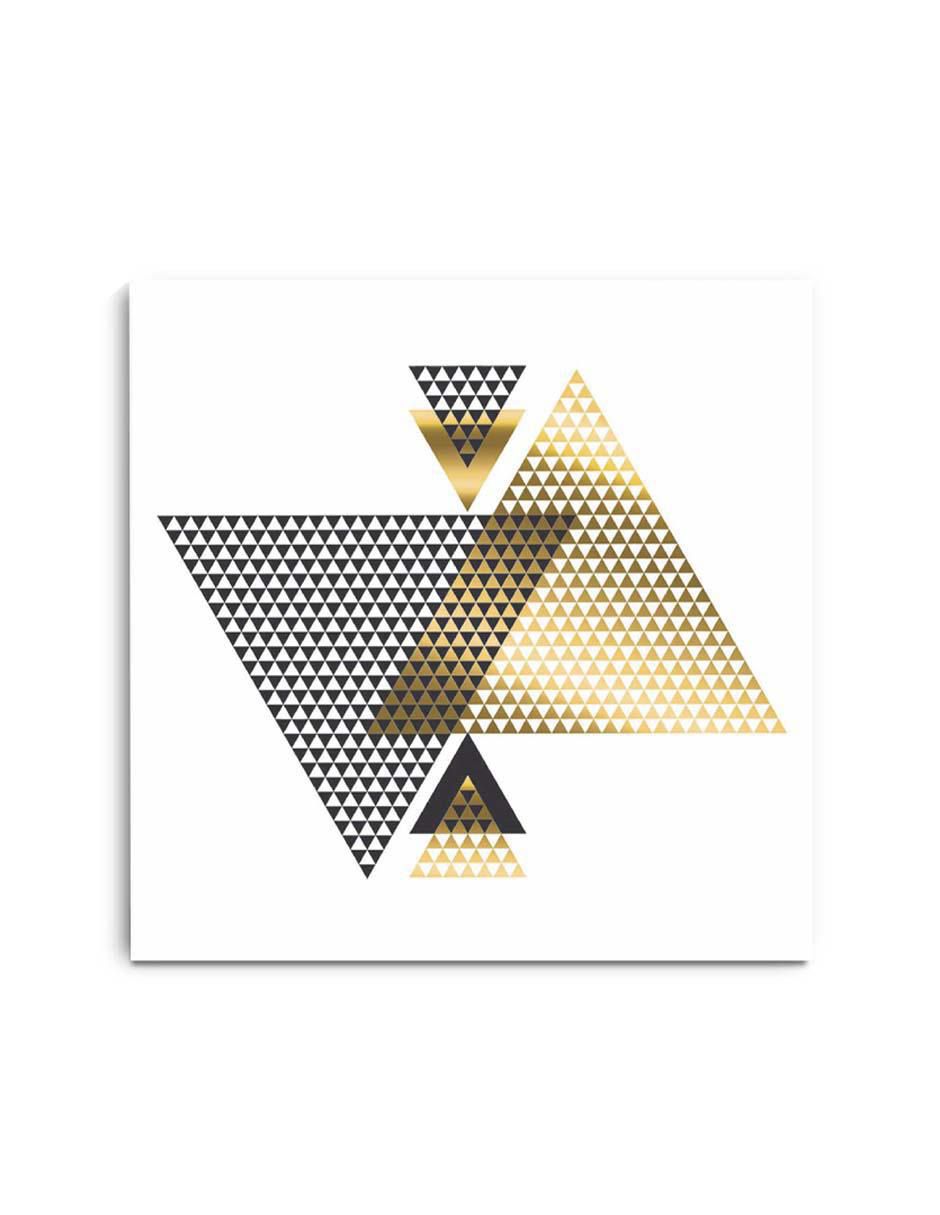 Cuadro decorativo Canvas Art Ilustración abstracta triangular con barniz a registro