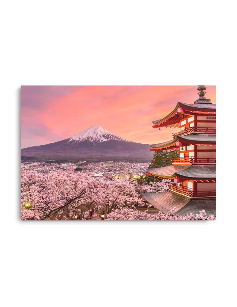 Cuadro decorativo Canvas Art Flores de cerezo en Japón con barniz a registro