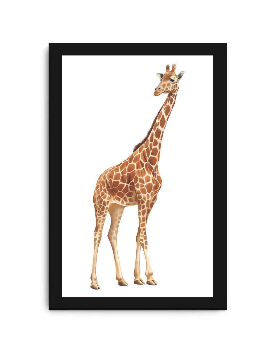 Cuadro decorativo Canvas Art Jirafa digital con barniz a registro