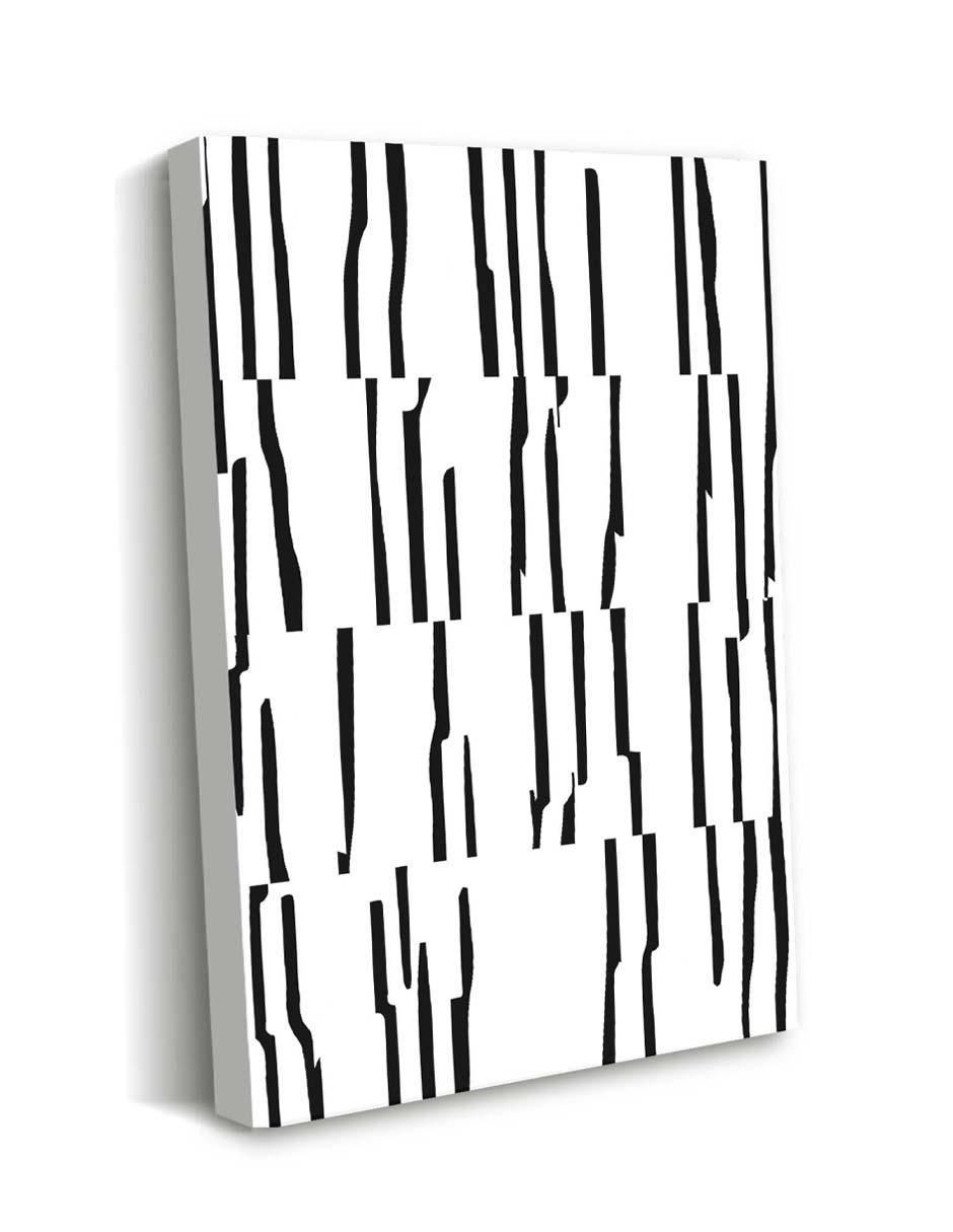 Cuadro decorativo Canvas Art Líneas en hileras con barniz a registro