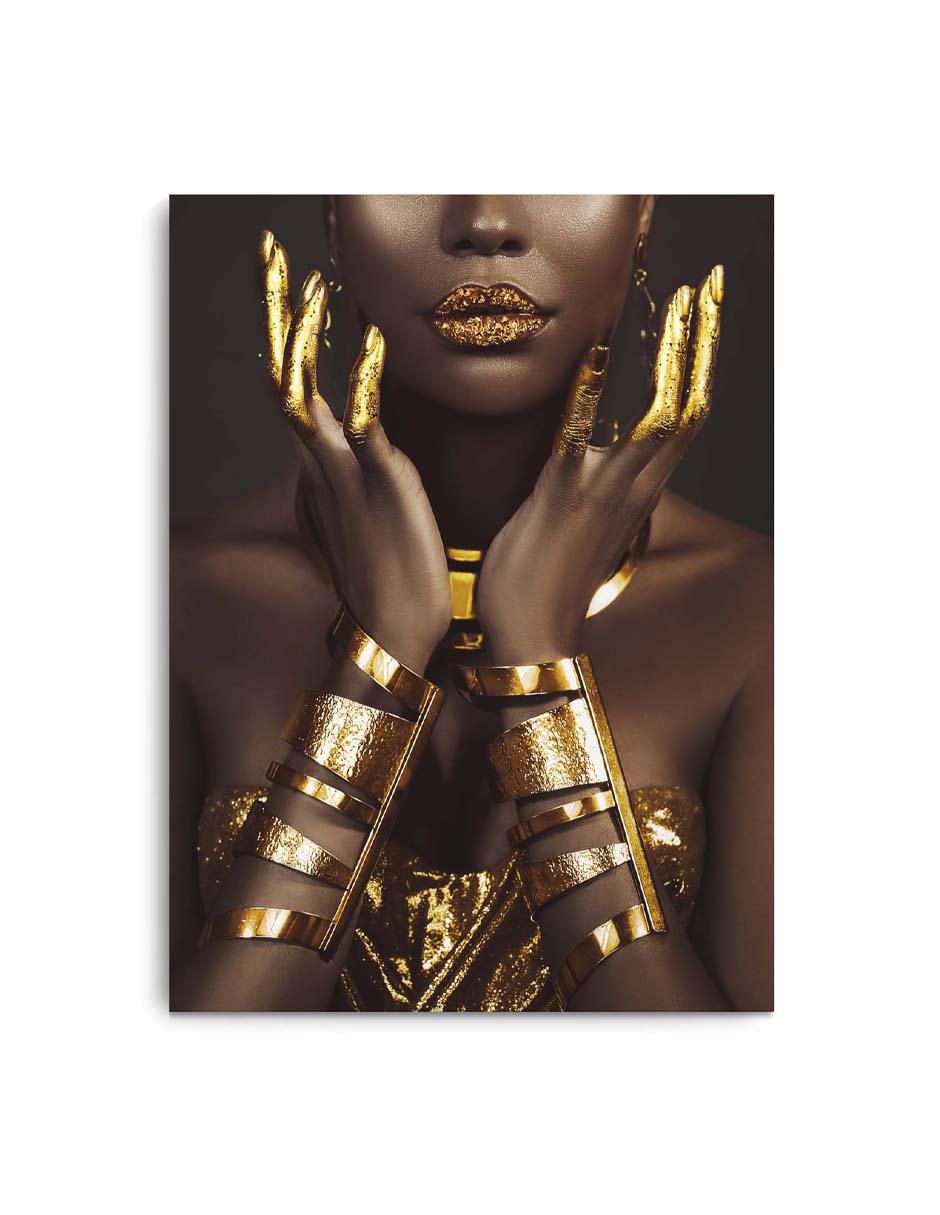 Cuadro decorativo Canvas Art Poderosa mujer resplandeciente con barniz a registro