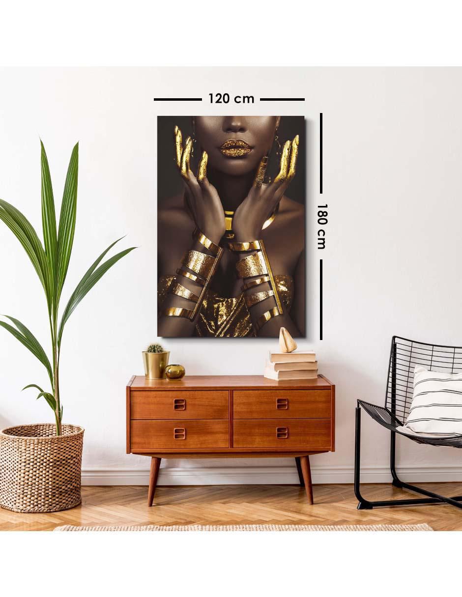 Cuadro decorativo Canvas Art Poderosa mujer resplandeciente con barniz a registro