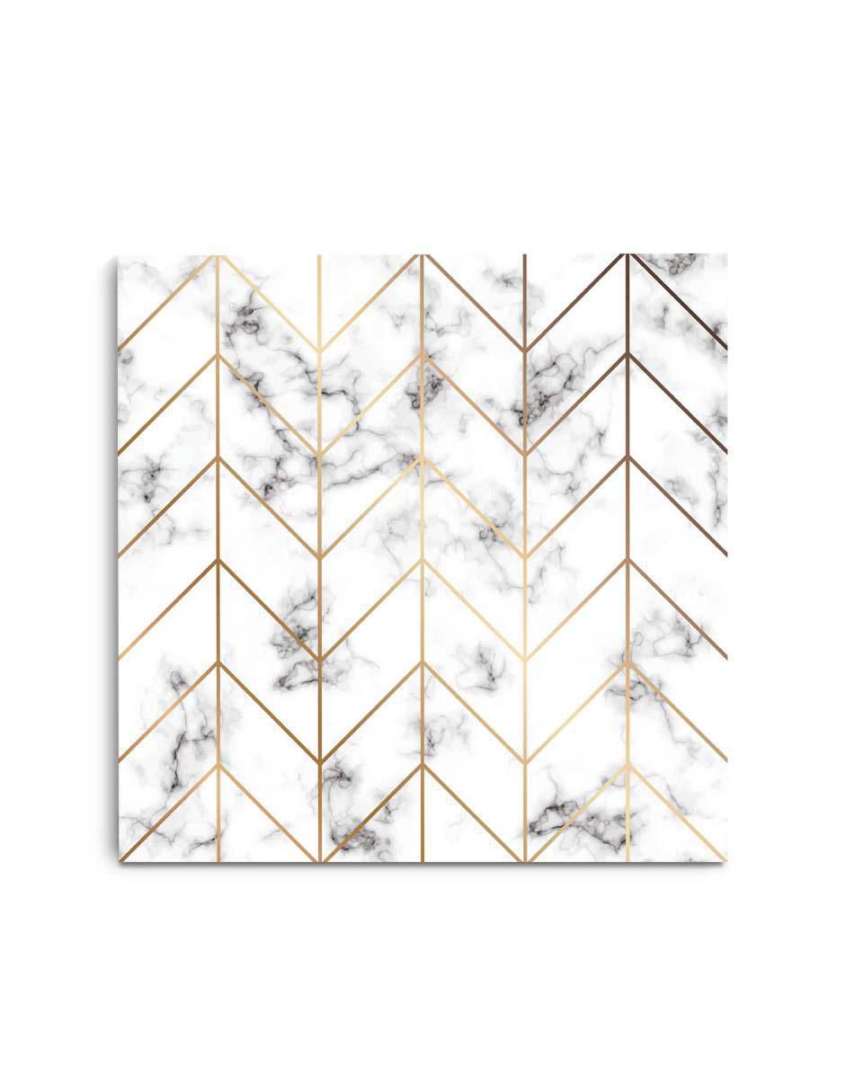 Cuadro decorativo Canvas Art Marmoleado con flujo liso geométrico con barniz a registro