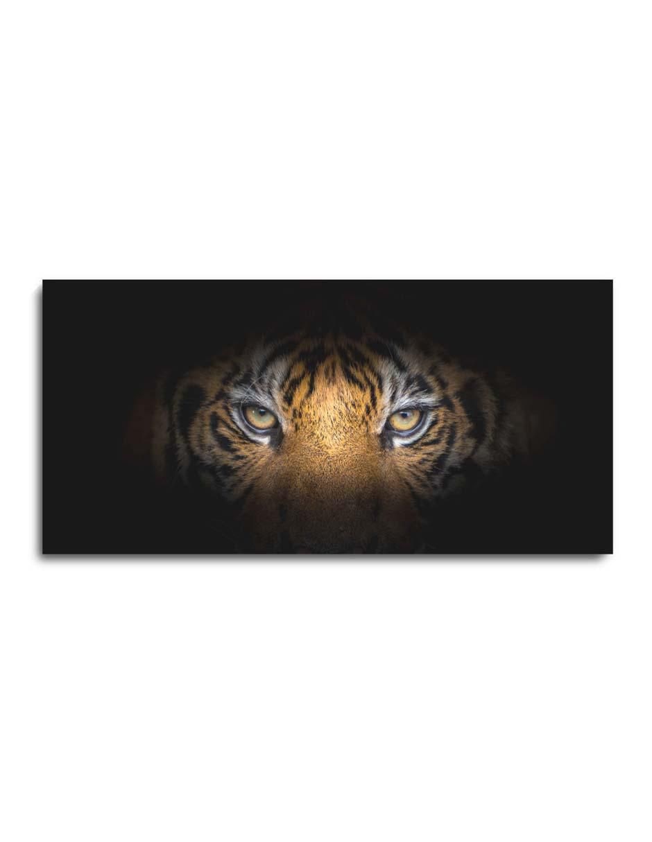 Cuadro decorativo Canvas Art Mirada de tigre con barniz a registro
