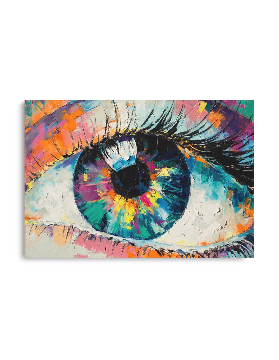 Cuadro decorativo Canvas Art Ojo humano de pintura al óleo con barniz a registro