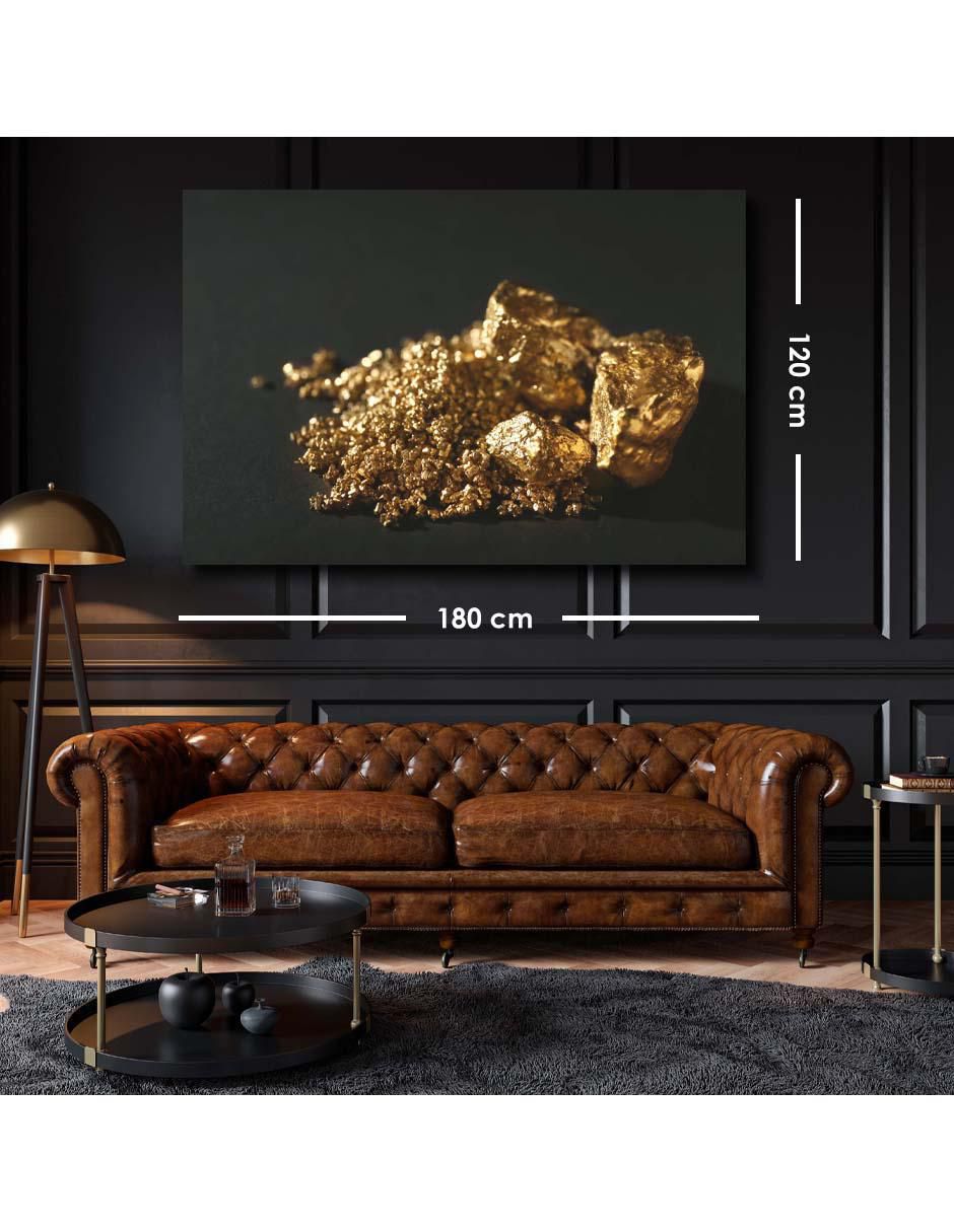 Cuadro decorativo Canvas Art Oro en bruto con barniz a registro